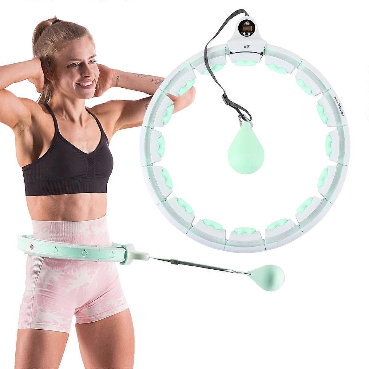 Weighted green hula hoop with disk