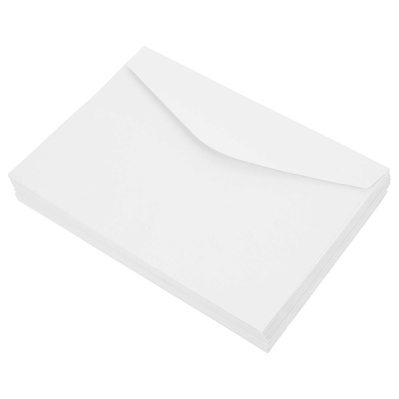 Invitation Envelopes 50Pcs Blank Thick Envelopes for Valentine's Day Celebrations White Rectangular Loading Letters