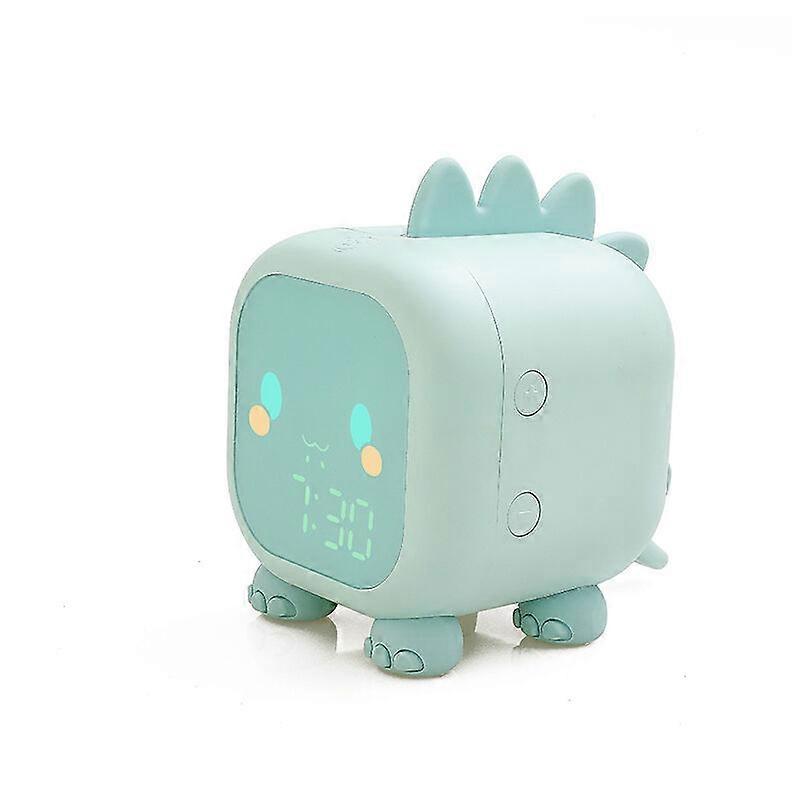 Kids Alarm Clock, Sunrise Simulation Alarm Clock Cute Dinosaur Digital Alarm Clock for Children Bedside Clock Sleep Trainer with Night Light Function