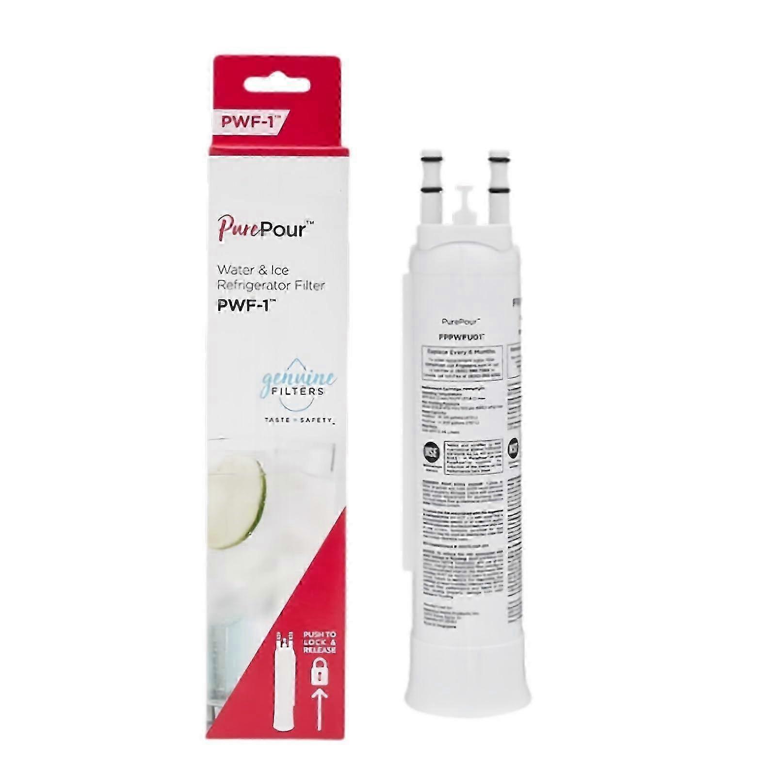 2025 1 Piece White Compatible With Frigidaire FPPWFU01 PurePour PWF1 Water Filter Replacement Every 6 Months Or 125 Gallons 1pc