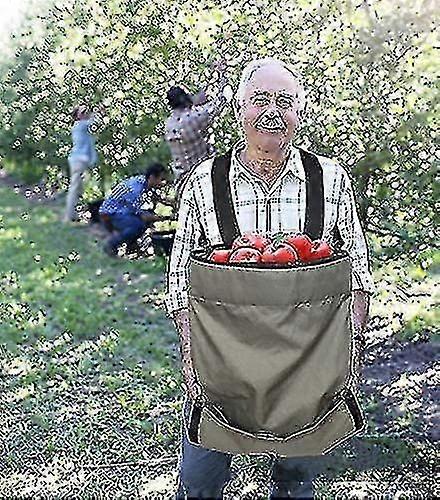 Waterproof 600D Fruit Harvesting Apron - Durable Adjustable Storage Pouch for  Collection