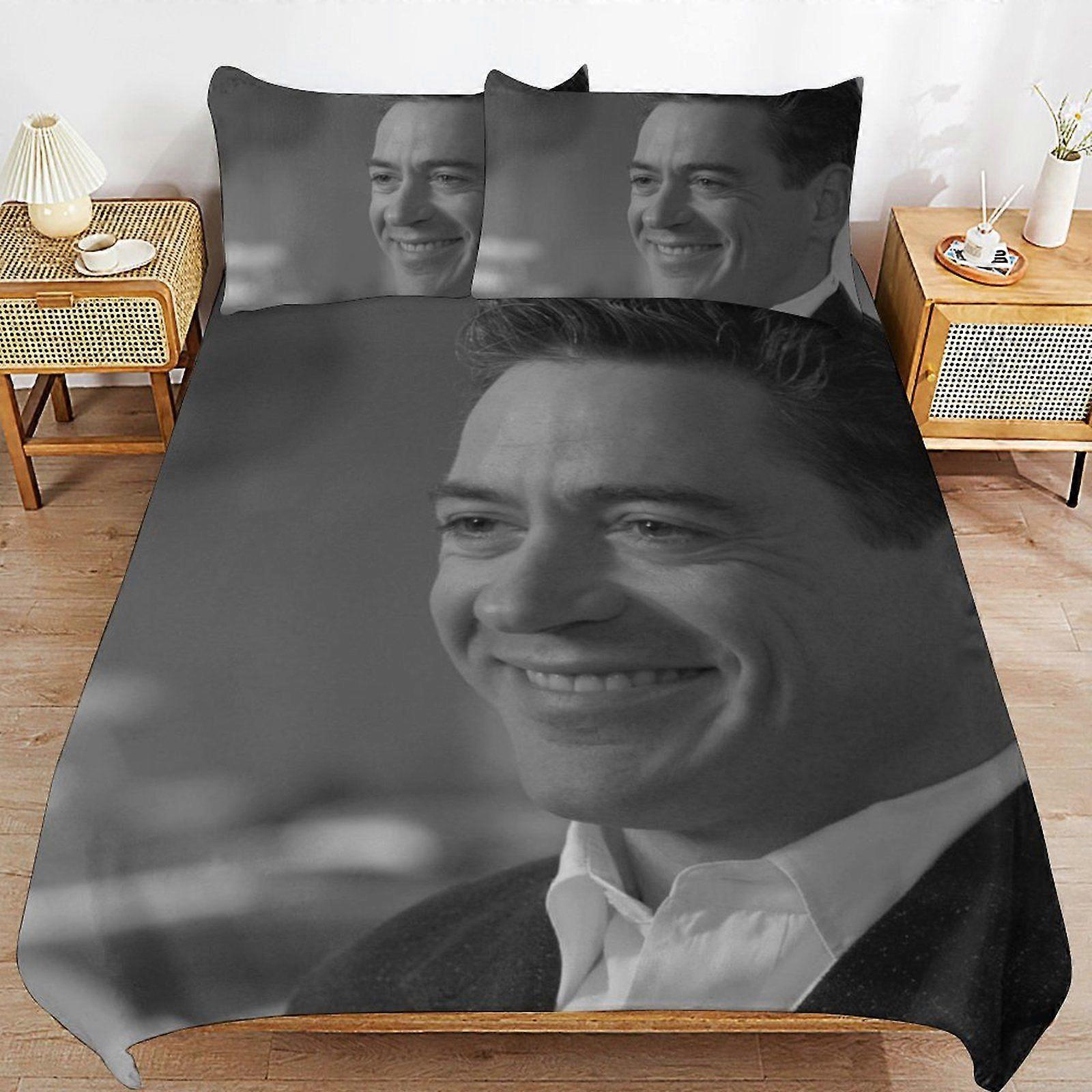 a638 Robert Downey Jr Hotel Quality Sleep Set Soft Surface Zipper Finish Wrinkle Free Duvet Cover Sets Lifesaver b638