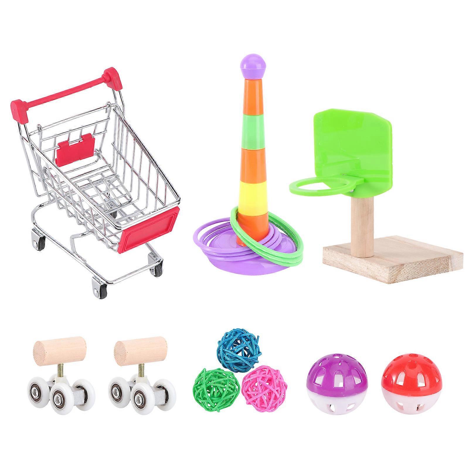 Parrot Toy Bird Plaything Nibbling Toy for Parrot Playing 2Sets