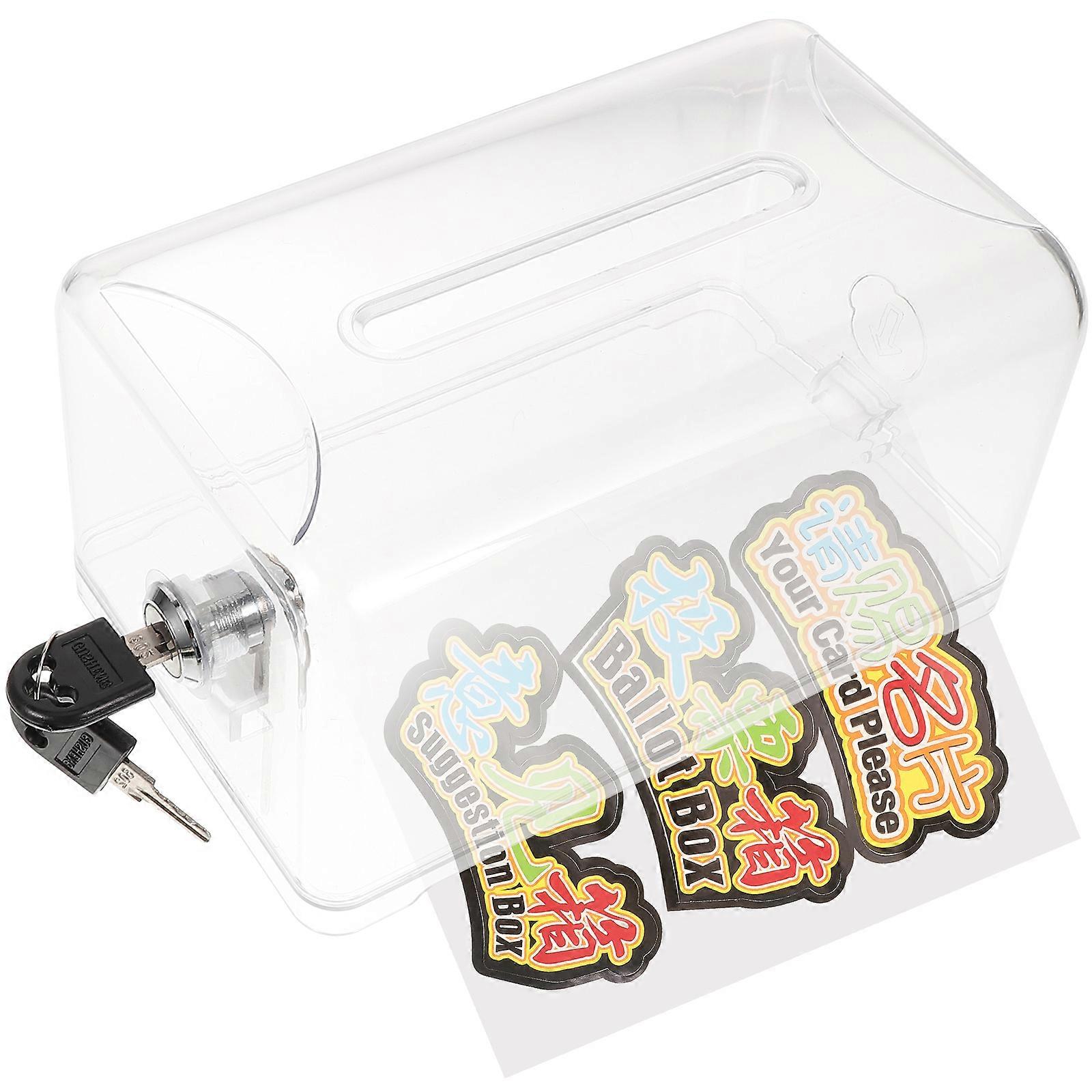 Suggestion Box Acrylic Donation Box with Lock 5Pcs for Voting