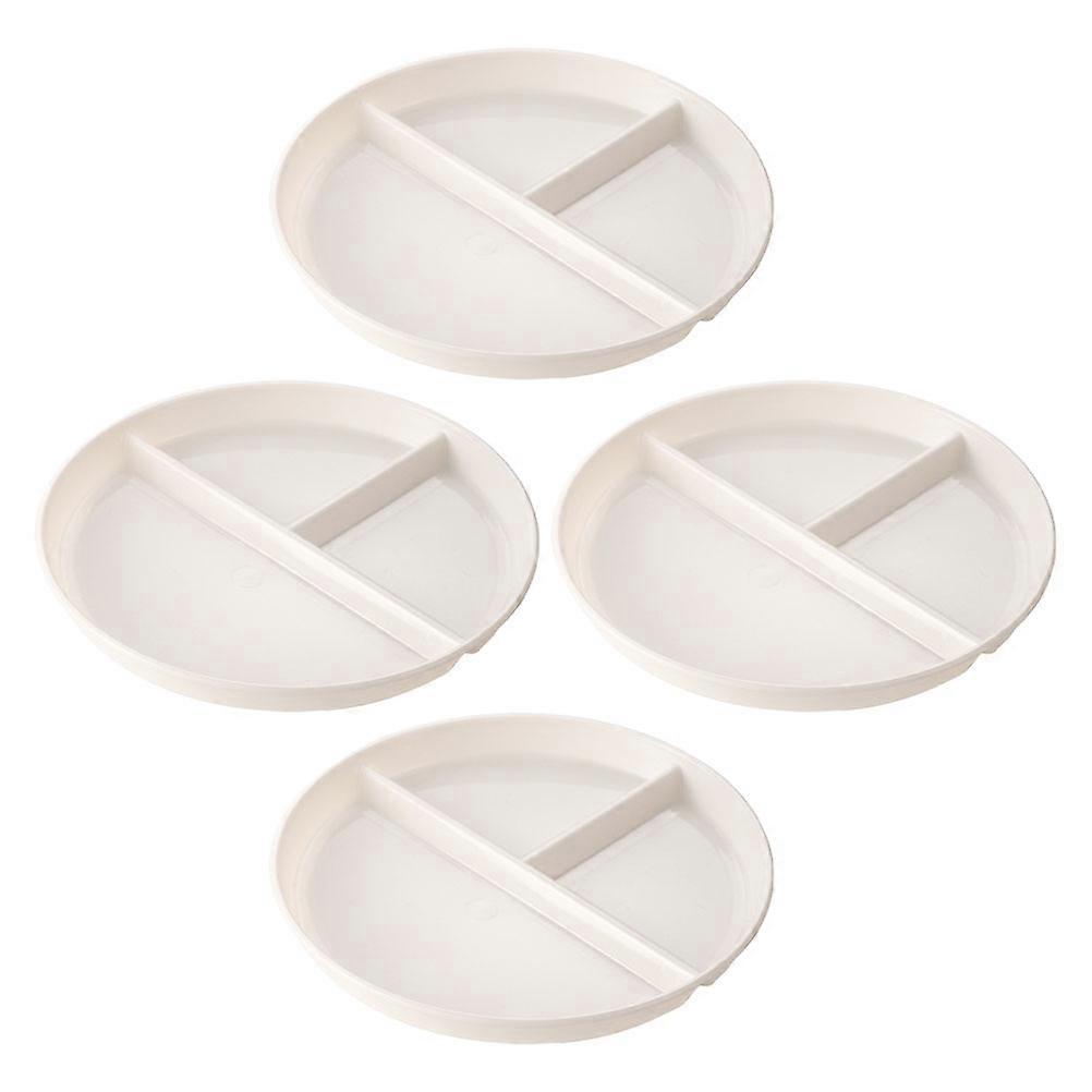 Compartment Plates Divided Plate for Food Serving 12Pcs PP Material