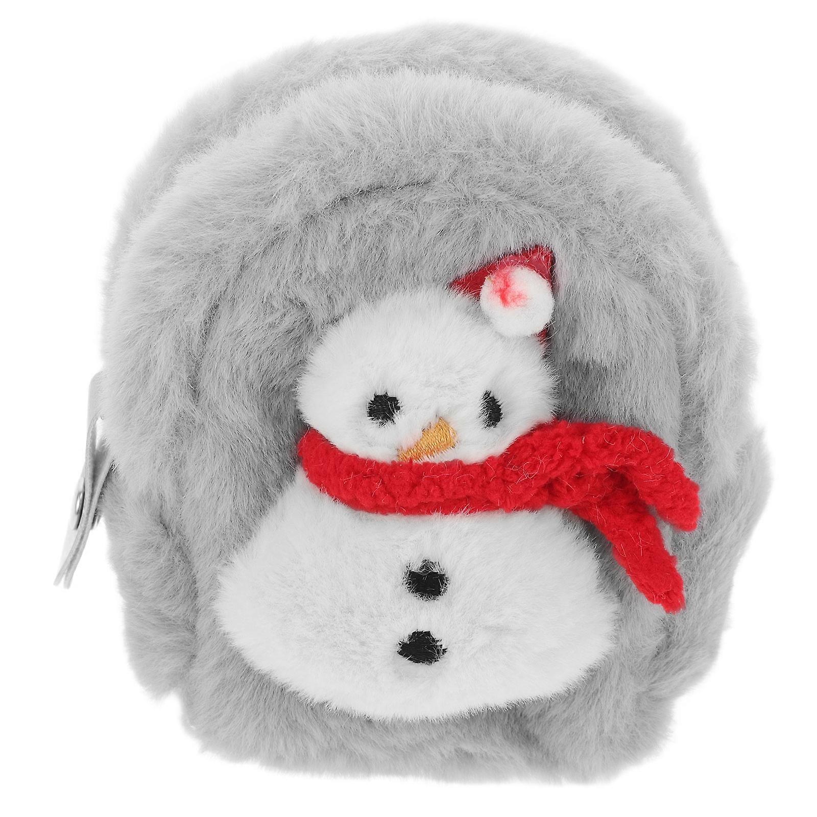 Mini Plush Pouch Keychain Daily Use Compact Size Assorted Color Storage 1Set