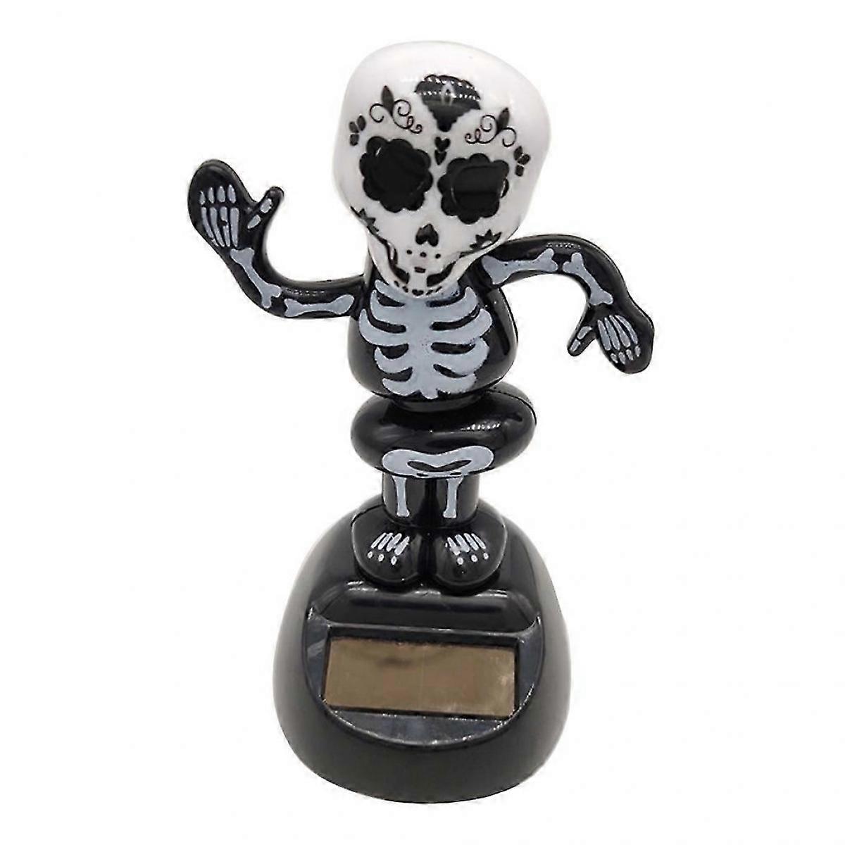 Dashboard Decoration Solar Powered Retro Funny Skeleton SUV Cab Accessories