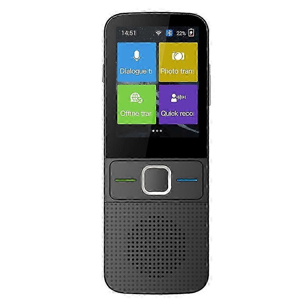 T10 2.4 Inch Smart Voice Translator Multi Language WiFi Photo Translation Device, 1 8GB Storage