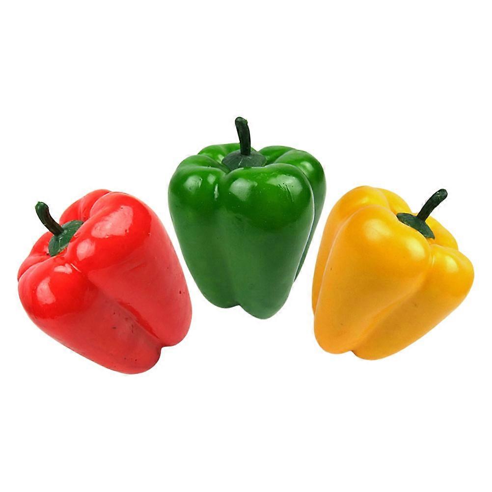 Artificial Pepper Lifelike Green Pepper for Decor 12Pcs Set