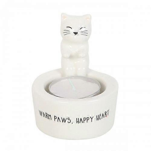 Something Different Warm Paws Happy Heart Cat Tealight Holder