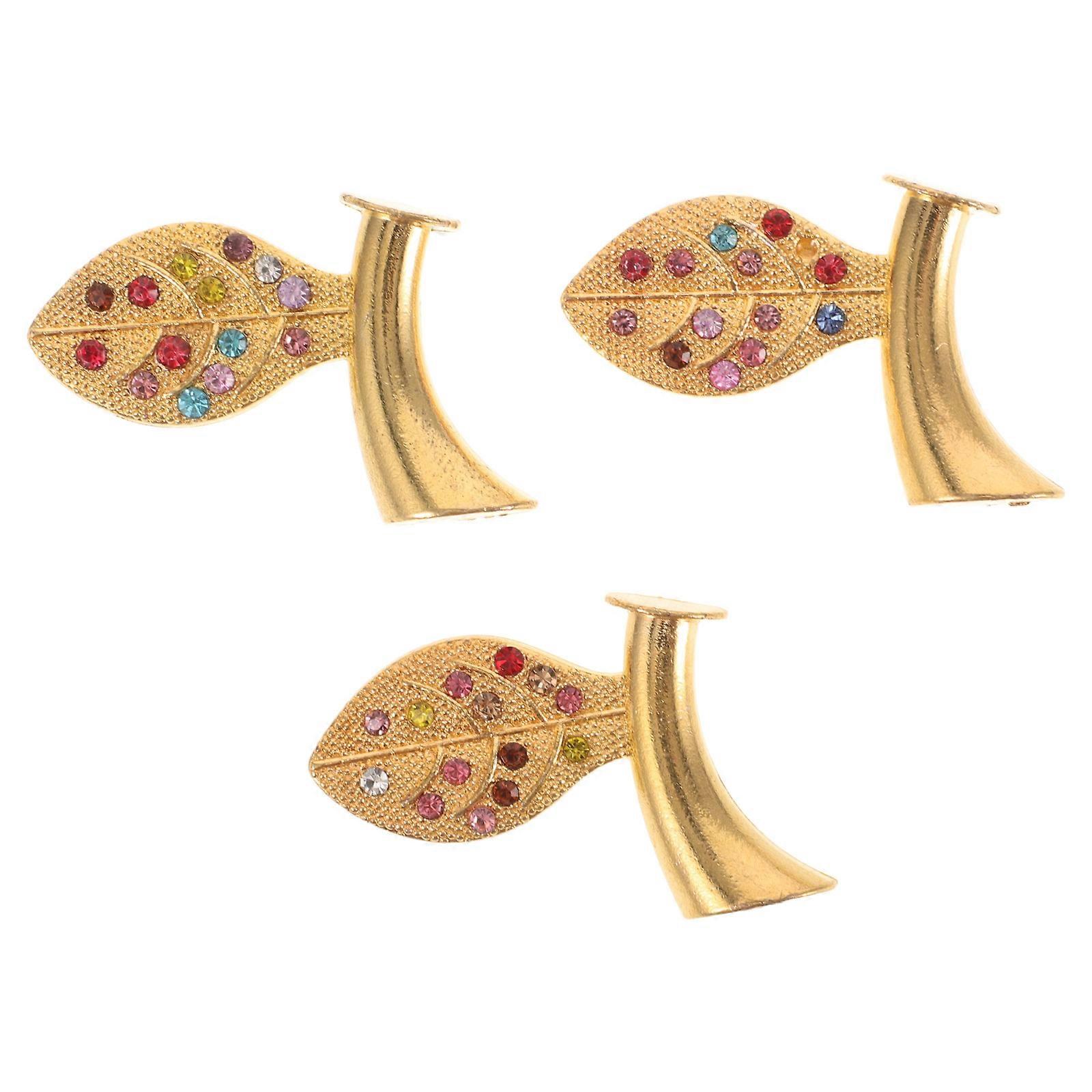 Golden Artificial Apples Model DIY Apple Leaves for Decoration 15Pcs