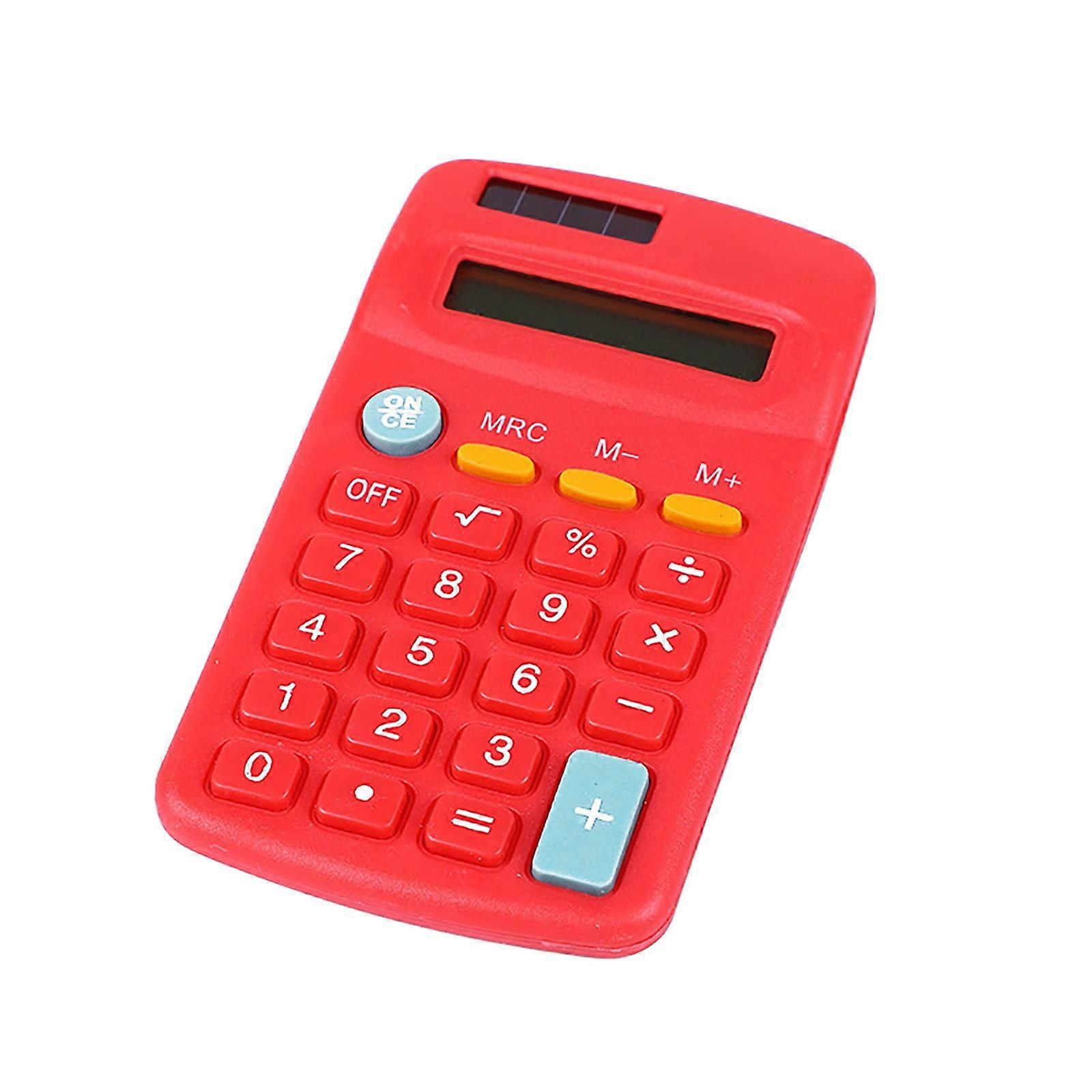 Dcomlko Basic Calculator - Small, Battery Operated, Large Display, Four-Function, Auto Powered Handheld Calculator