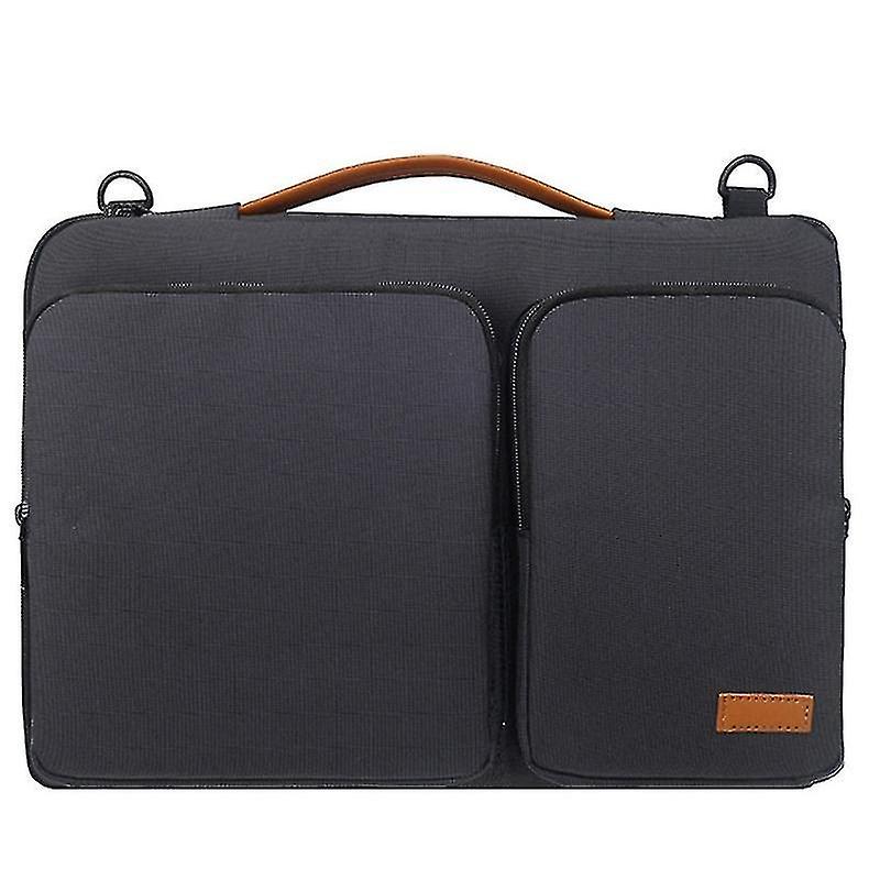 Computer Accessory Sets Nylon Waterproof Laptop Handbag Bag For 15-15.6 Inch Laptops With Trunk Trolley Strap Black