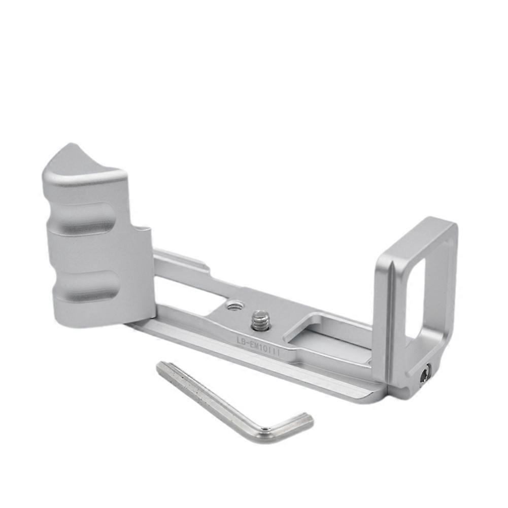 For Olympus E-M10III Camera L Bracket Hand Grip Quick Release Plate Camera Accessories Silver
