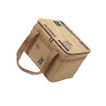 Multifunksjonelle sammenleggbare campingorganisatorer 30L/42L Stor kapasitet Vanntette materialer for fotturer Matlaging Essensielt Khaki 42L
