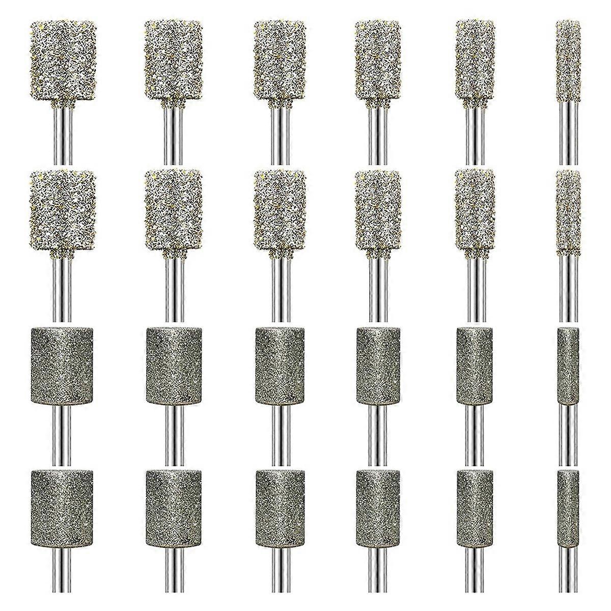 Stone Carving Set Diamond Grinding Bit Compatible with for , 50Grit 24PCS Polishing Kit Diamond Bits