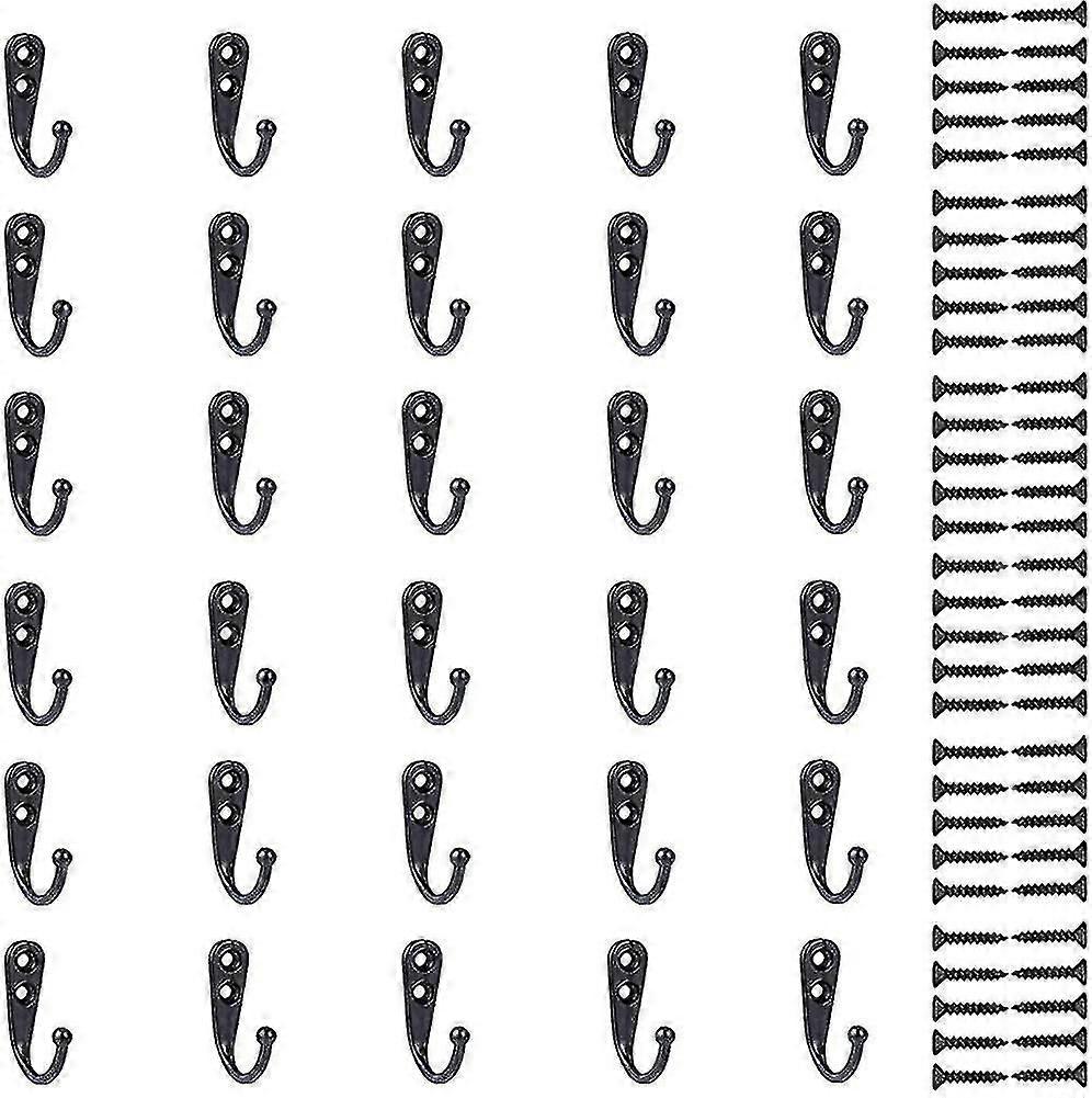 Vaatekoukut, 30 kpl yksittäisiä henkareita, seinäkoukut, metalliset seinäkoukut