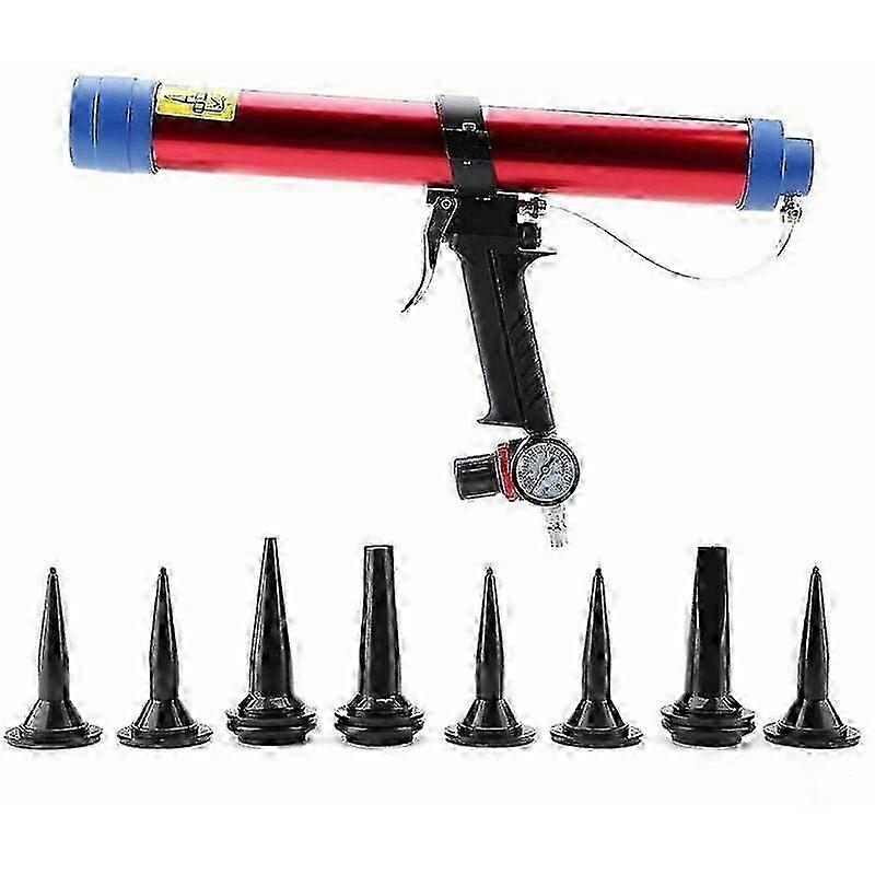 Smooth Pressure Rod Caulking Kit, Battery Powered Pneumatic Caulking Gun with Full Function for Automotive Components, Lightweight Body with Drip