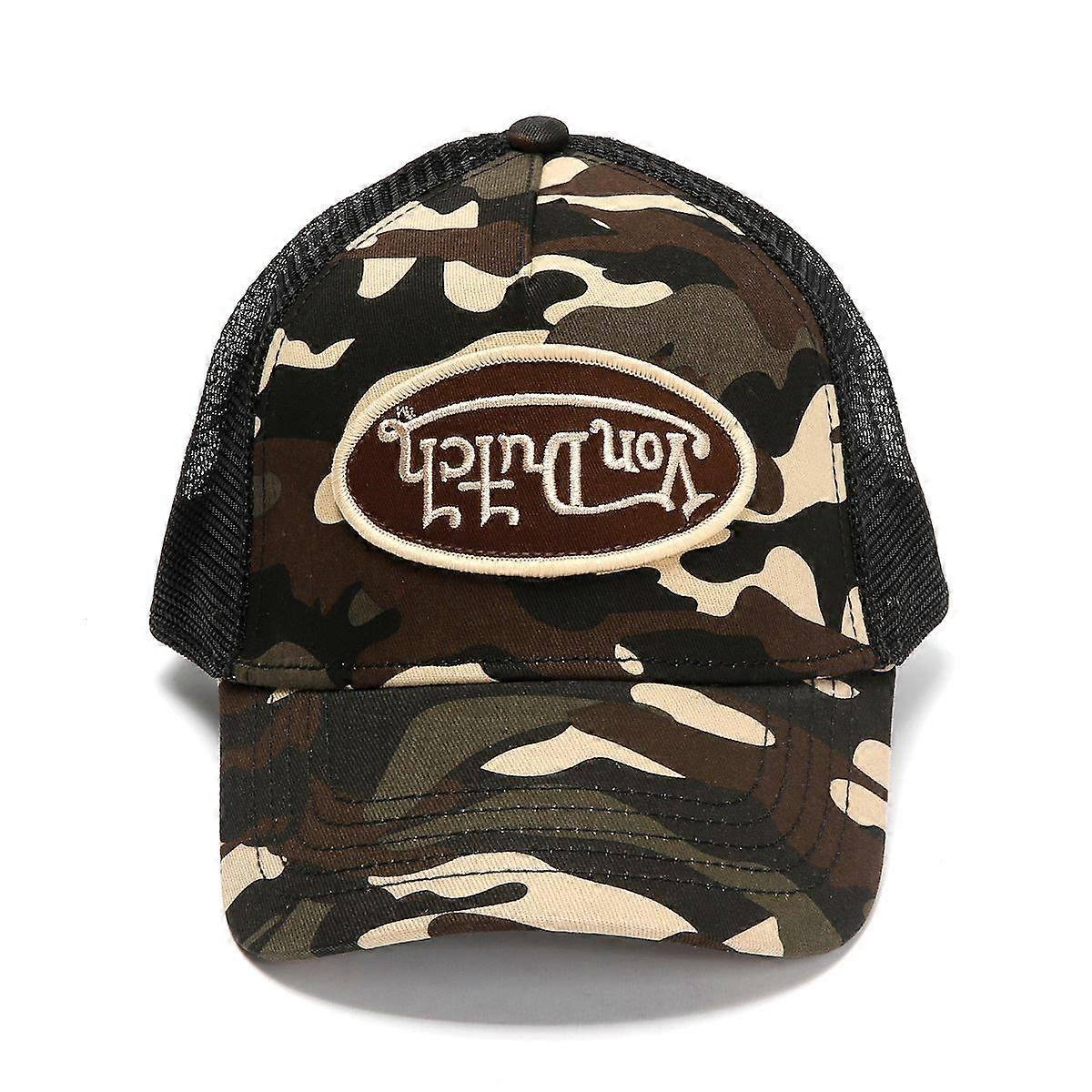 Von Dutch Multi Trucker Cotton Brown Edge Camo Caps