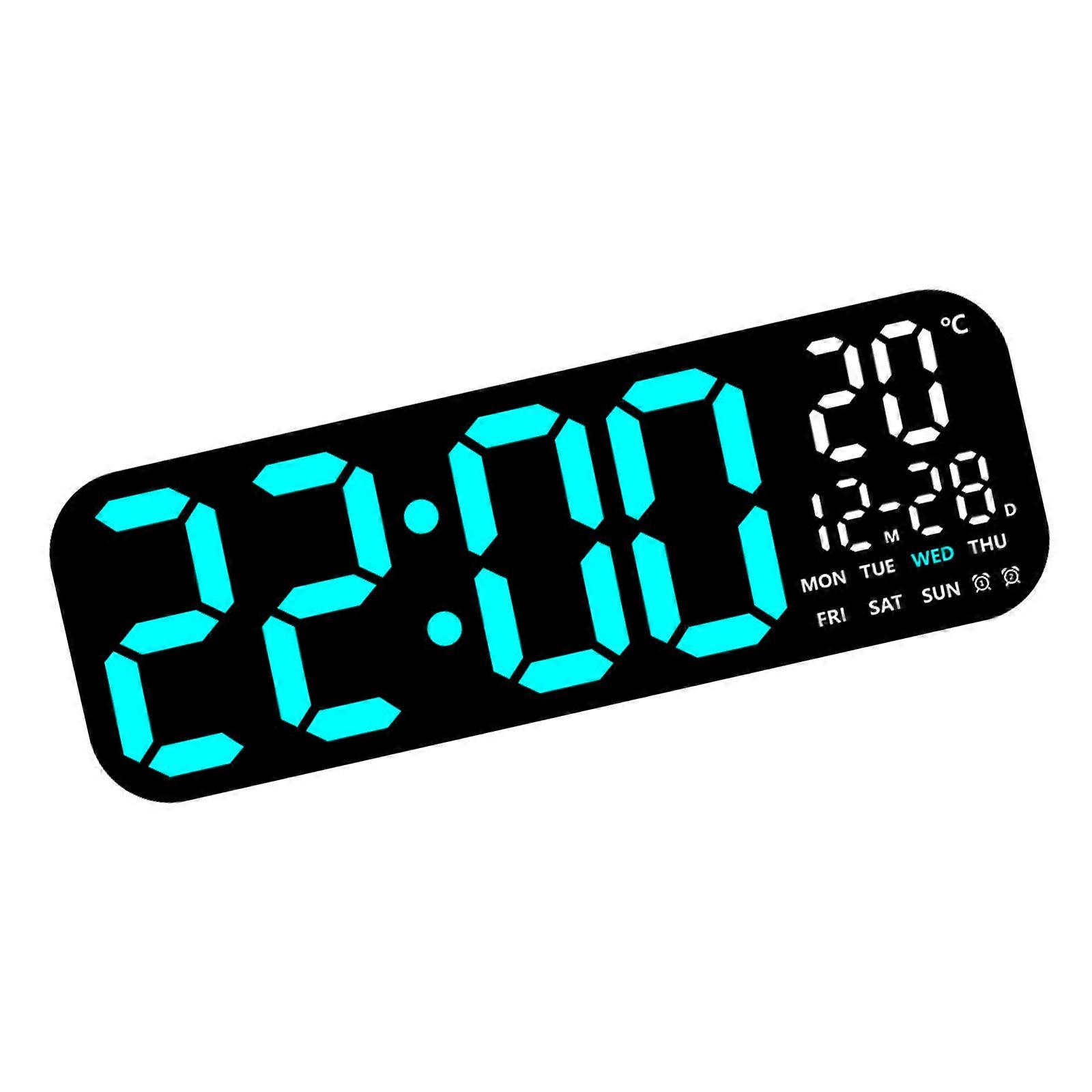 Modern Large Digital Wall Alarm Clock with Remote Control Count Up and Count Down Timer LED Display for Time Management Multicolor