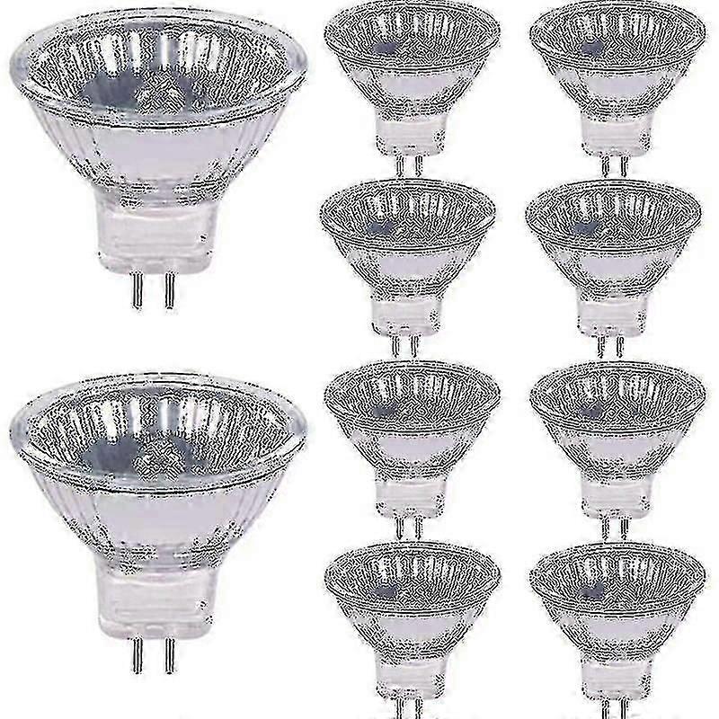 Halogen Bulbs 20W 12V GU4 2800K Warm White Dimmable Light, 10 Pack