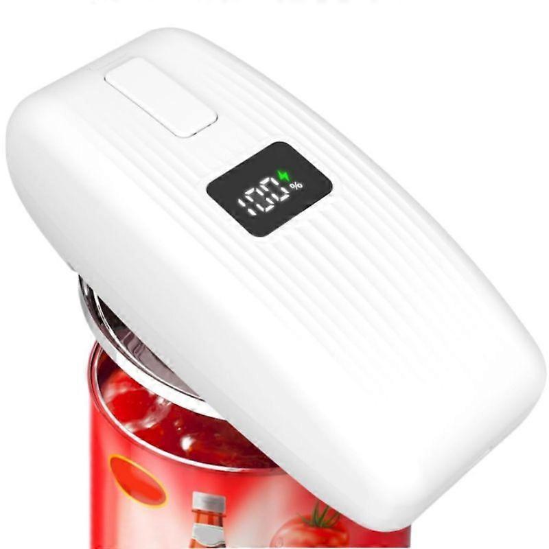 Electric Can Opener  USB Rechargeable with LED Display, Smooth Edge & Auto Stop, One-Touch Hands-Free Automatic Can Opener for Seniors & Arthritis, Wo