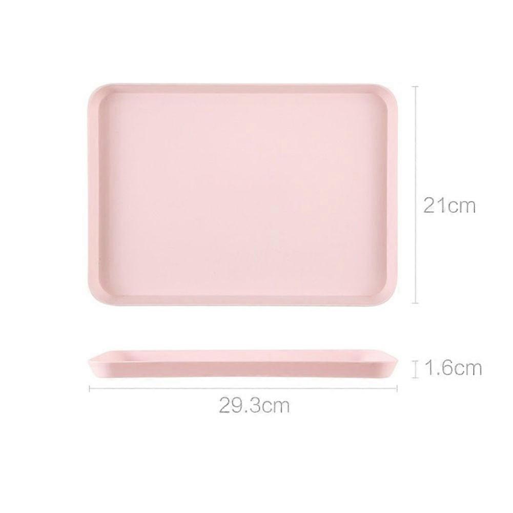 Rectangular Serving Tray Anti Slip Scratch Resistant Plastic Food Serving Tray pink