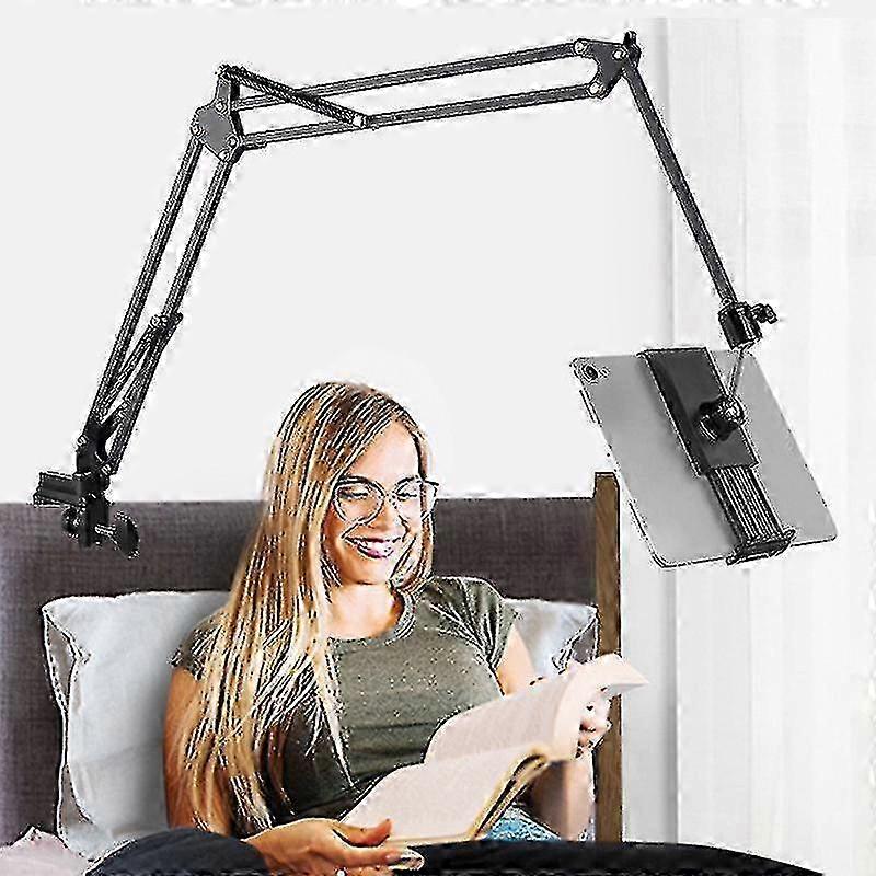 25-26 Tablet Holder For Bed, Adjustable And Foldable With 360 Degree Rotation For Iphone, Ipad, Cell Phone, Tablet