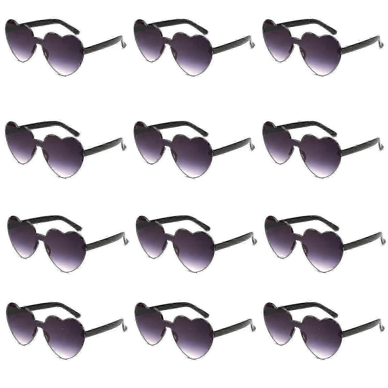 パーティー、かわいい、高品質のための女性と男性のための12pcsfunハート型美容サングラス