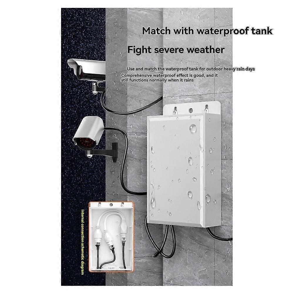 POE Splitter 2-in-1 Cable Connector Three-Way Connector for Security Camera Install