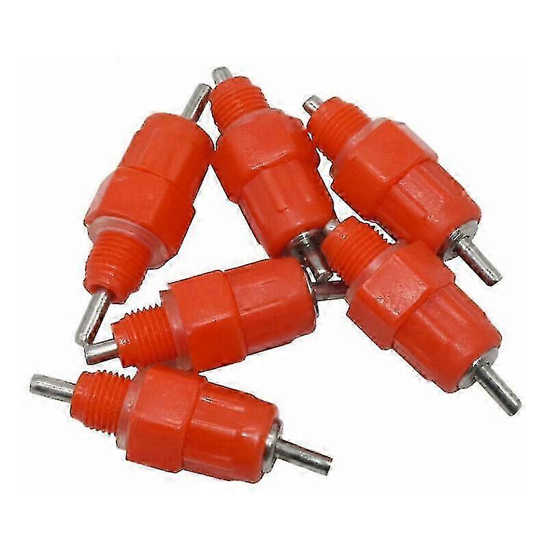 m Chicken Nipple Feeder, Easy Install Remove Automatic Chicken Waterer System, Clean Water Supply for Wide Applications (6Pcs)