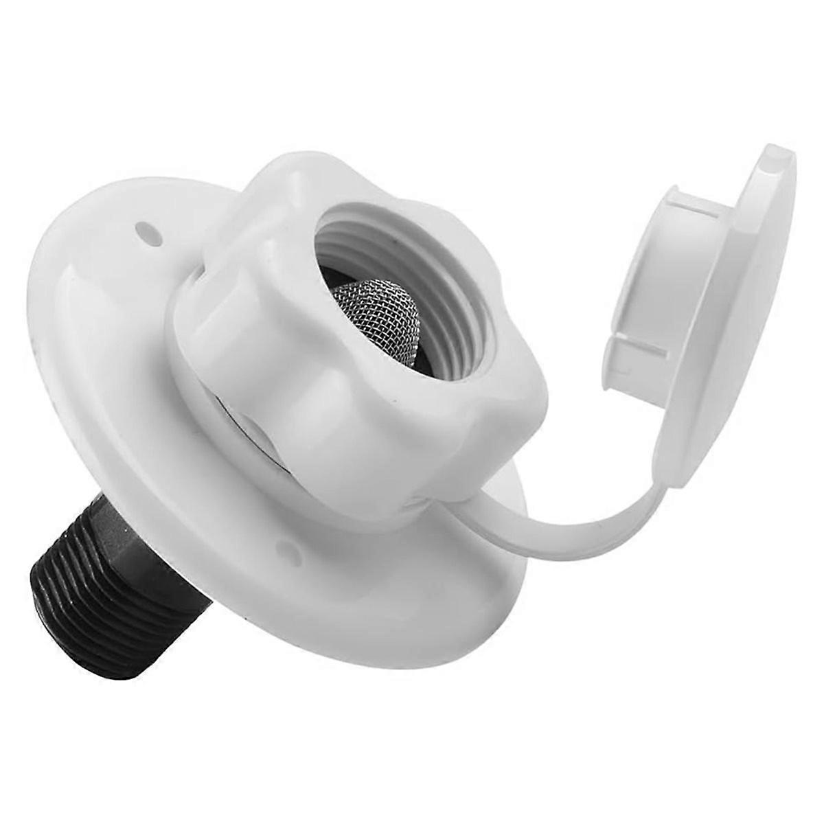 RV City Water Inlet, RV Water Inlet Connection with Check Valve,RV City Water Flange Inlet Replaceme