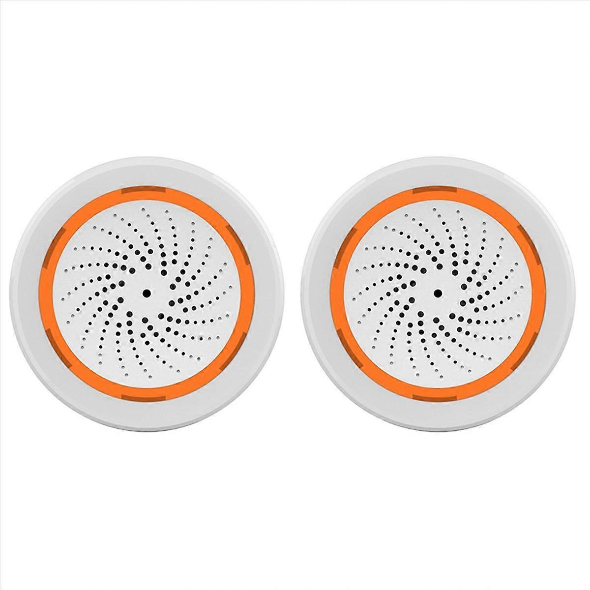 2X ZigBee NEO 90DB Sound and Light Sensor Tuya Smart Life Built-In Siren Alarm Sensor
