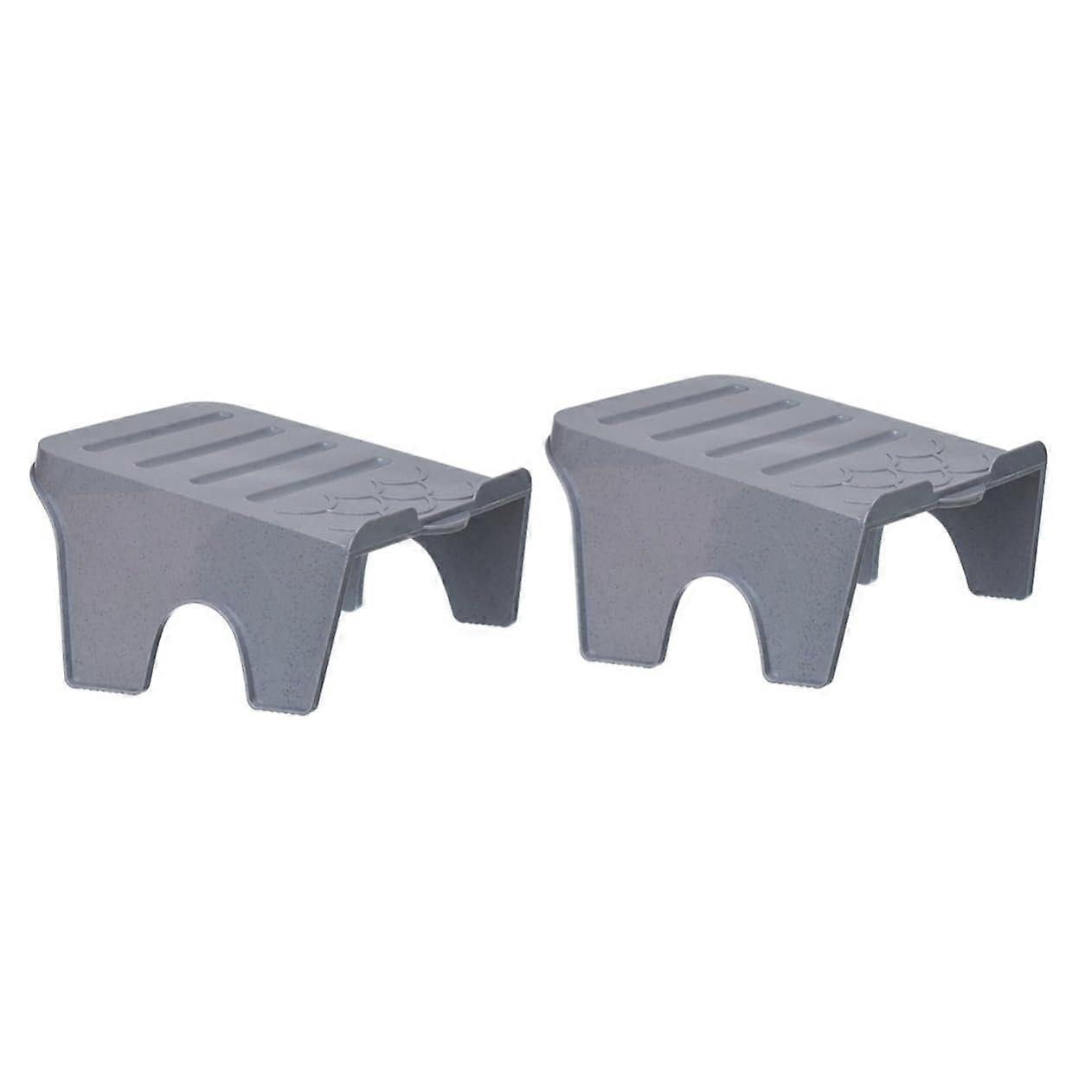 2 Pack Shoe Organizer Rack Plastic Shoe Stackers Space Saving Shelf Divider for Closet Storage