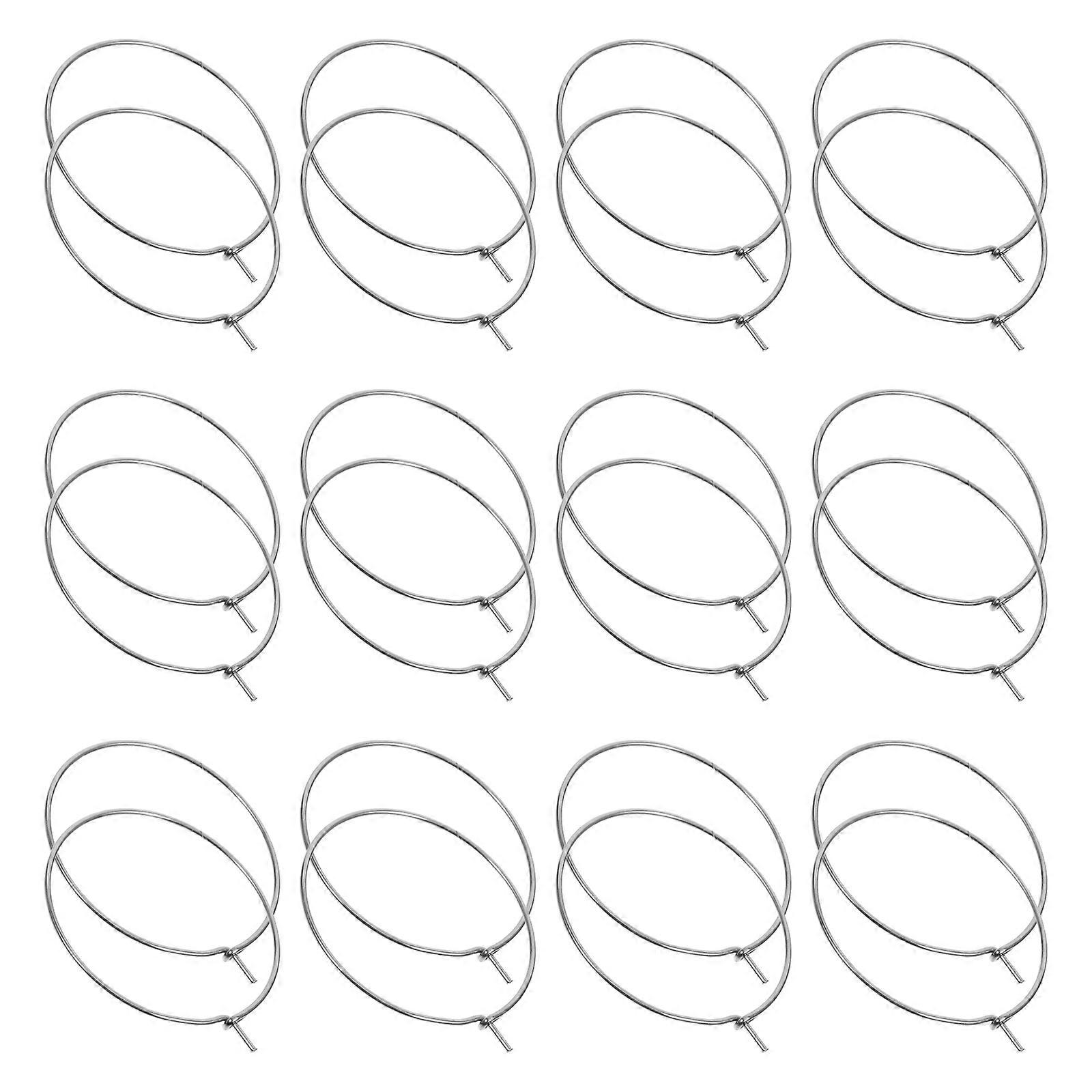Silver Earring Hoops for Decoration 100Pcs Stainless Steel Components