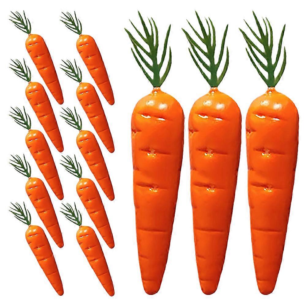 Mini Artificial Carrot Simulation Fake Carrots for Easter Decor 24Pcs