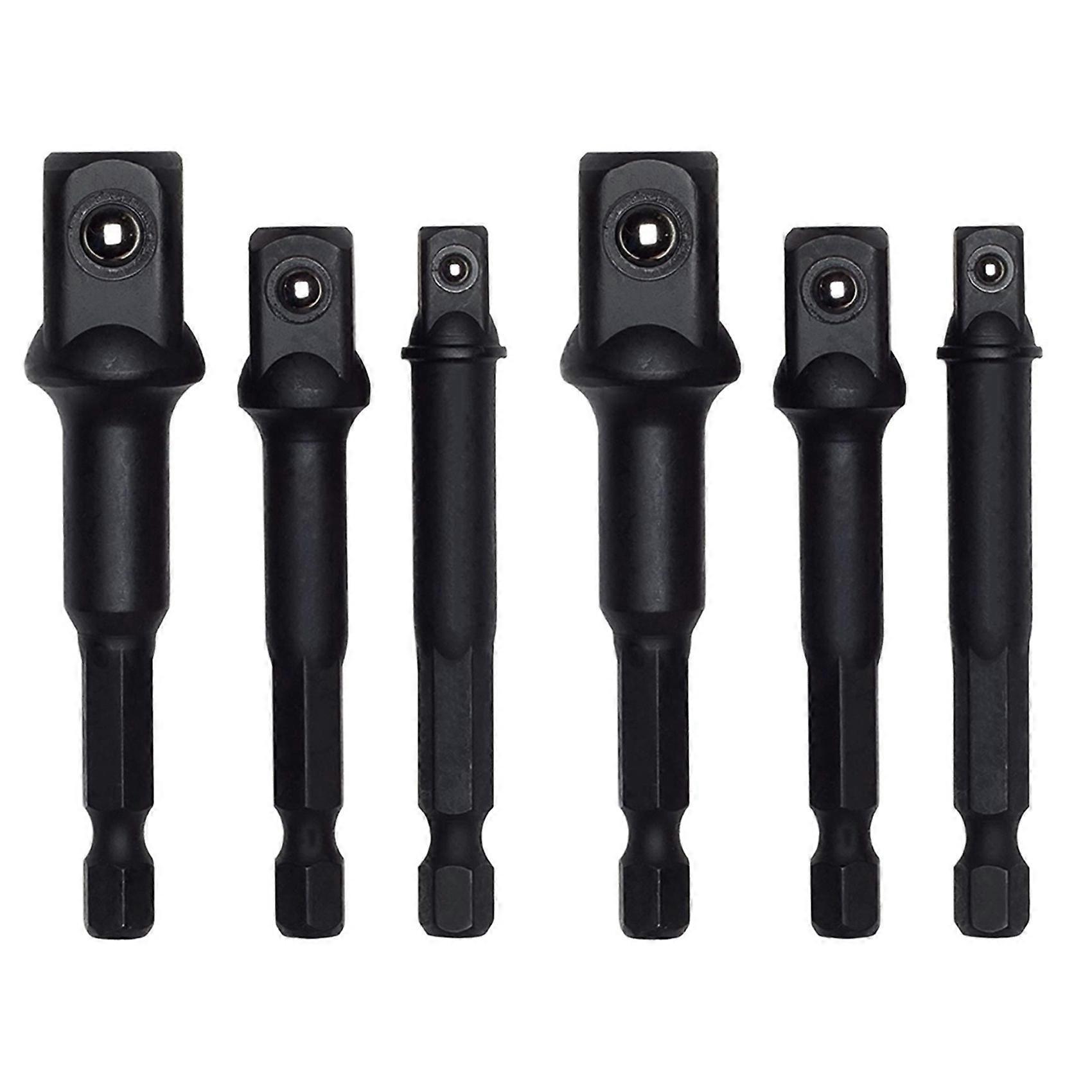 6x Impact Grade Socket Adapter/Extension Set | Turns Power Drill Into High Speed Nut Driver