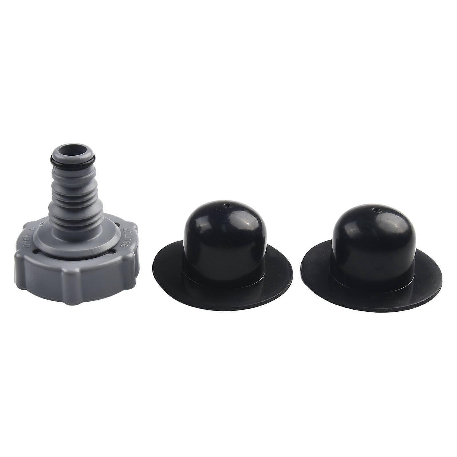 Replacement plug black drain valve for draining pool adapter with 32mm P6H1419