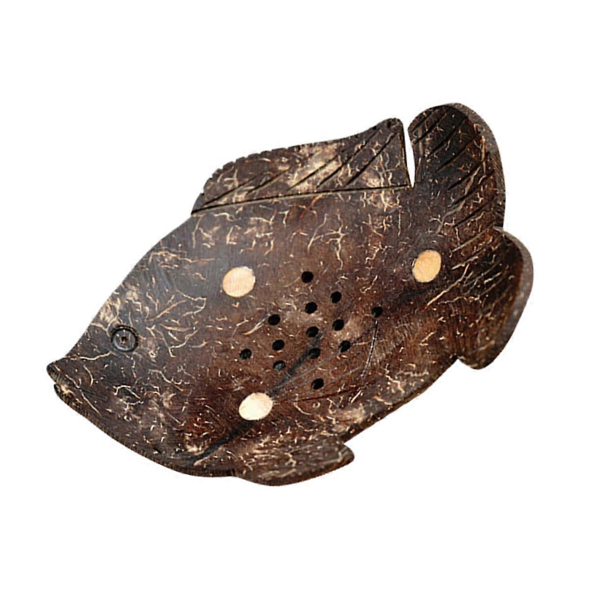 Coconut Shell Soap Dish with Polished Finish for Bathroom Storage and Space Saving