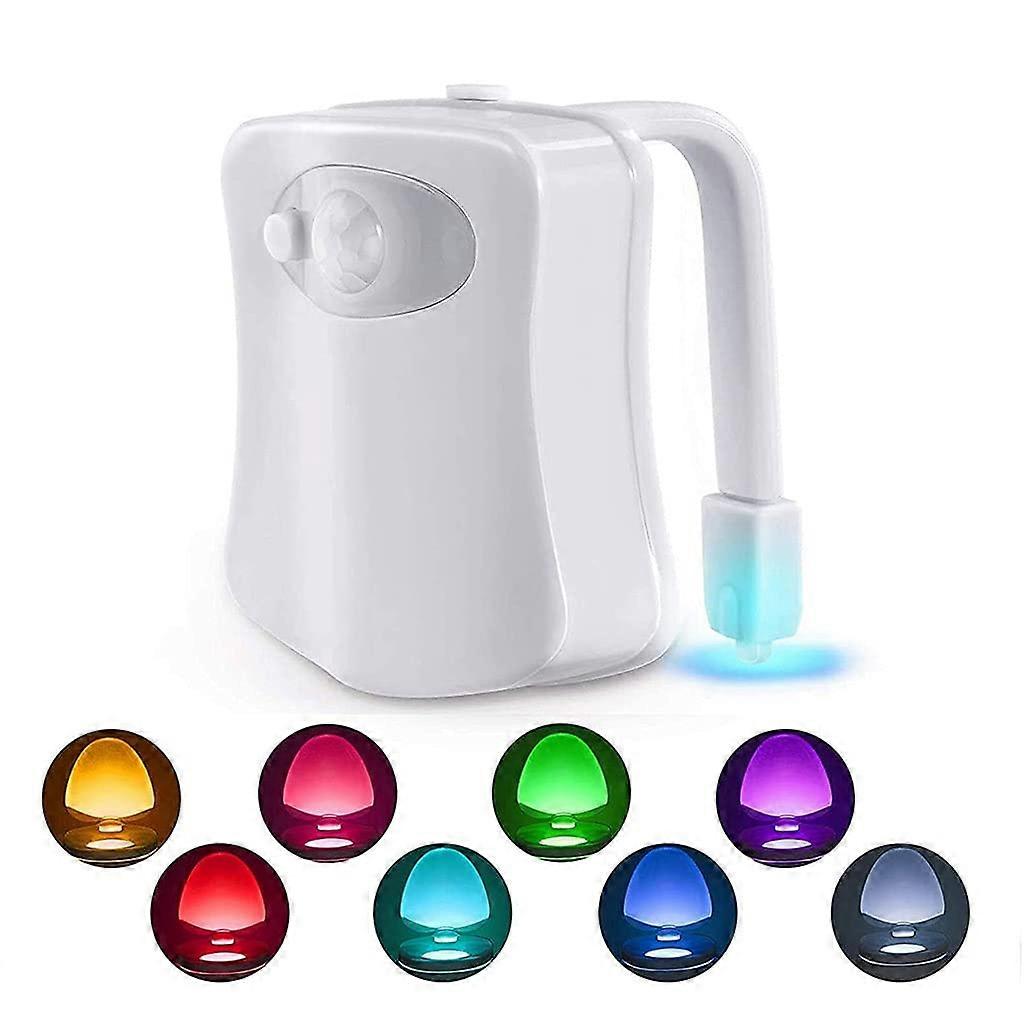 Motion Sensor Toilet Light with Gentle LED Illumination, Battery Operated Bathroom Night Light