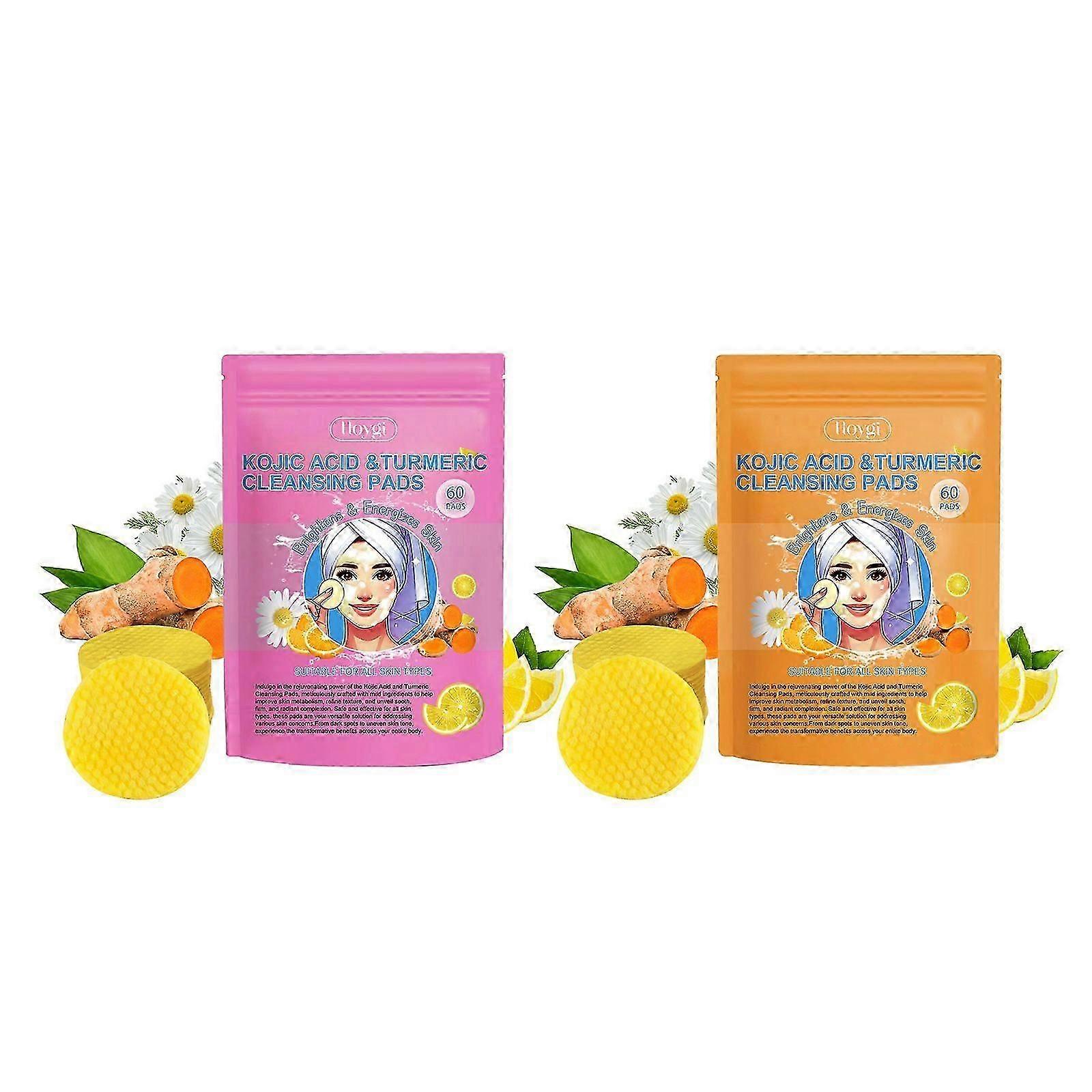 Hoygi Curcumic Acid Cleansing Pad Gently Exfoliates, Deeply Cleanses Without Tightness, And Improves Skin Texture