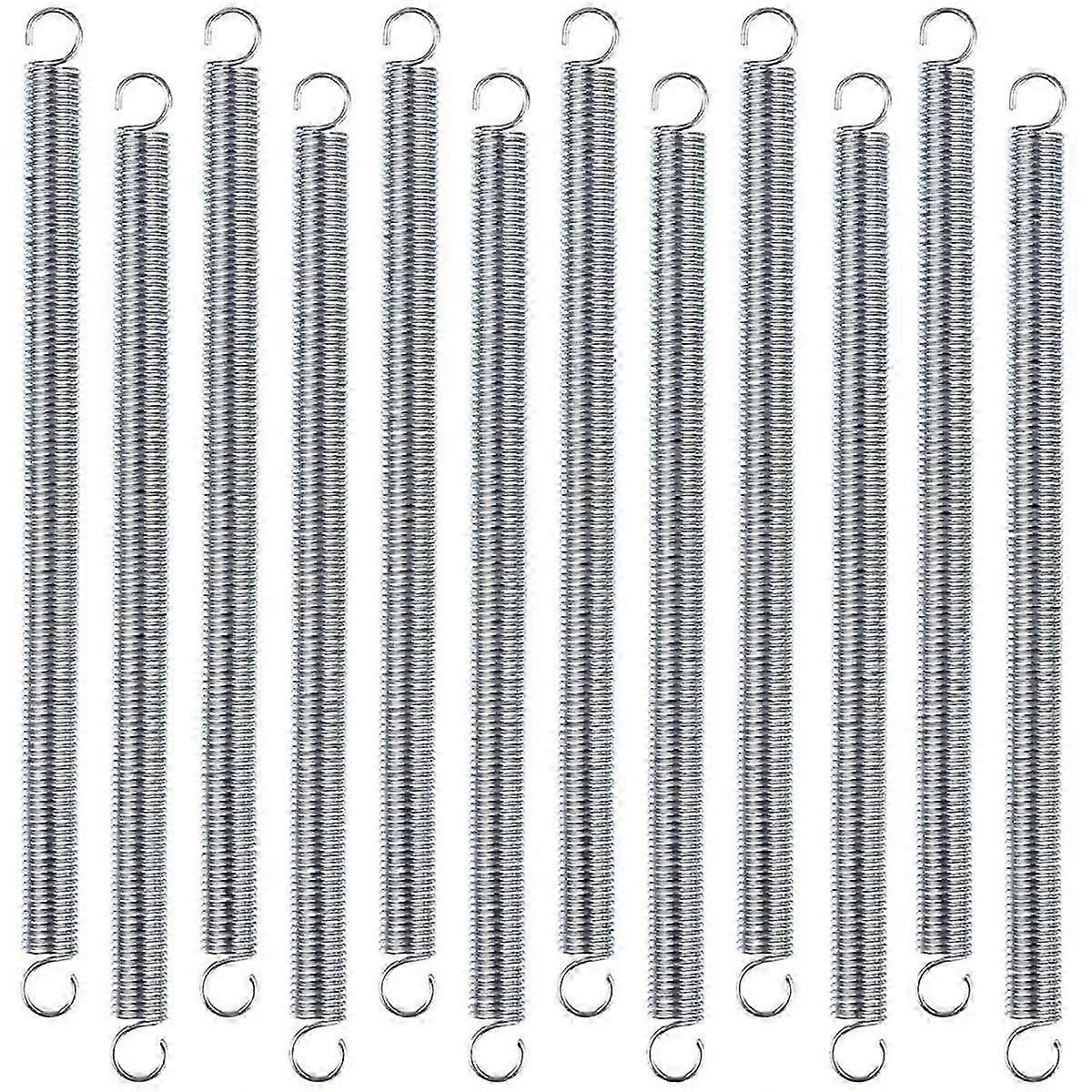 12 Pcs Mola de Extensão, 3/8 X 6-1/2 Polegadas, Mola de Aço de 0.047 Polegadas, Extremidades de Gancho Duplo para Machinery Co