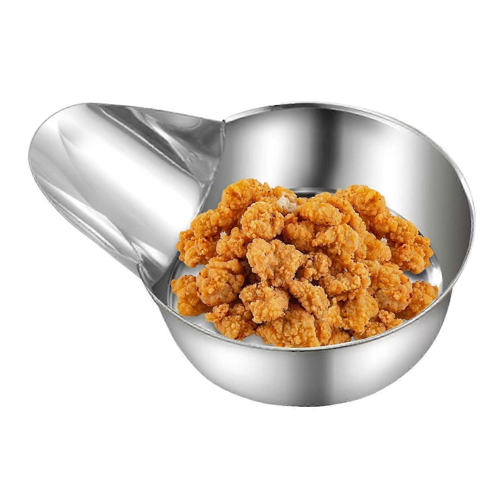 Stainless Steel Food Scoop with Precise Duckbill Tip and Ergonomic Grip for Cooking and Baking