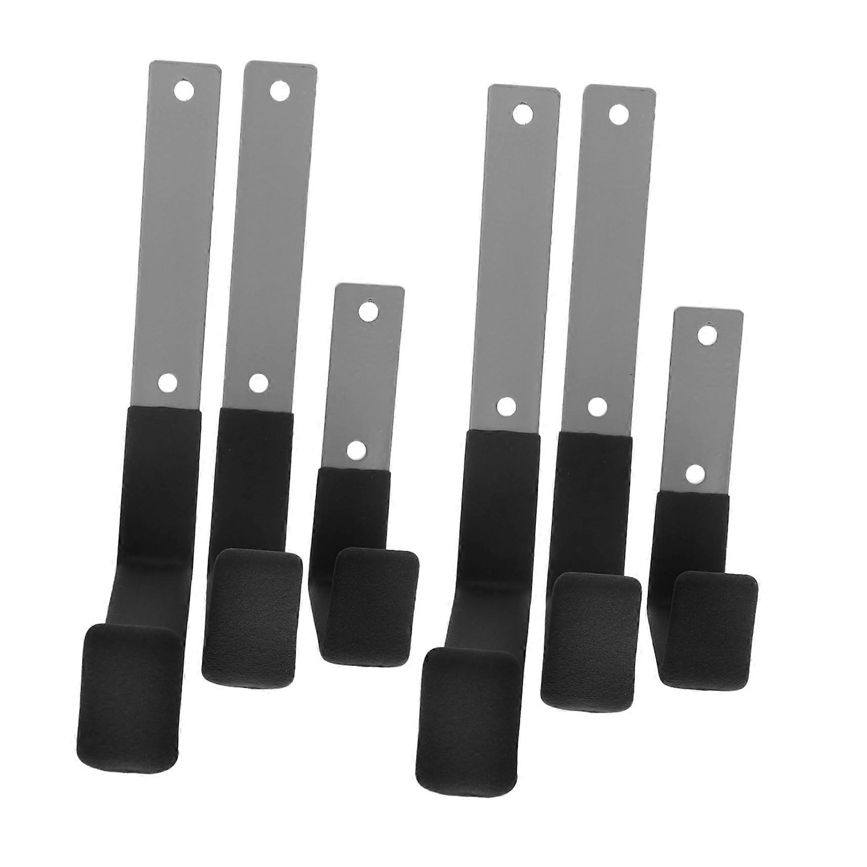 6pcs Heavy Duty Wall Hooks with AntiSlip Coating for Garage Storage Tools Ladders Garden Use