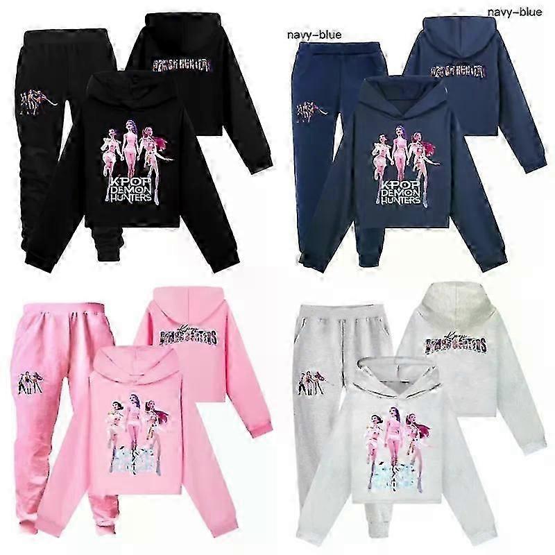 Moletom com Capuz KPOP Demon Hunters Kids HUNTRX Moletom com Capuz Pulôver Top
