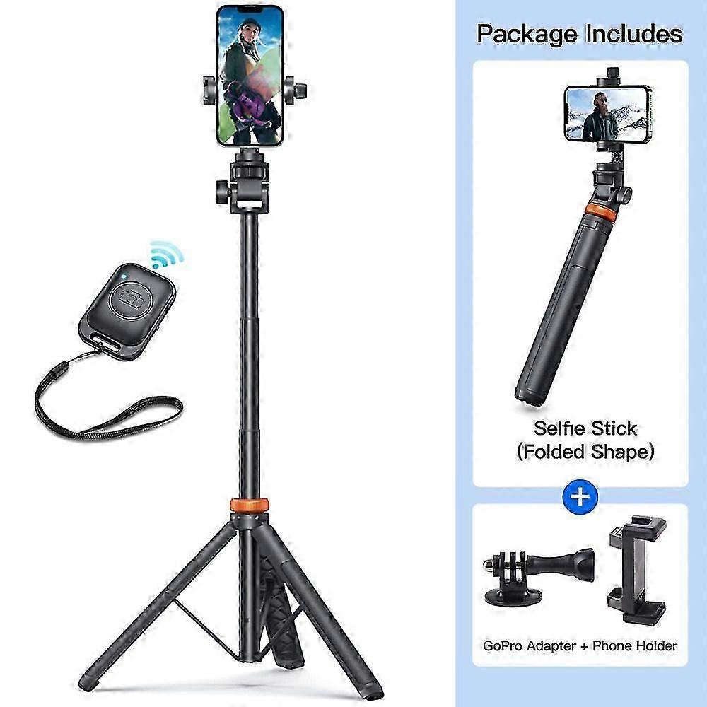 1.49M Long Extended Bluetooth Wireless Selfie Stick Stand Holder Tripod Foldable With 360 Rotation Clamp for Smartphones