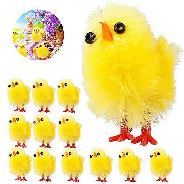 60pcs Mini Easter Chickens Yellow Easter Decoration Toy