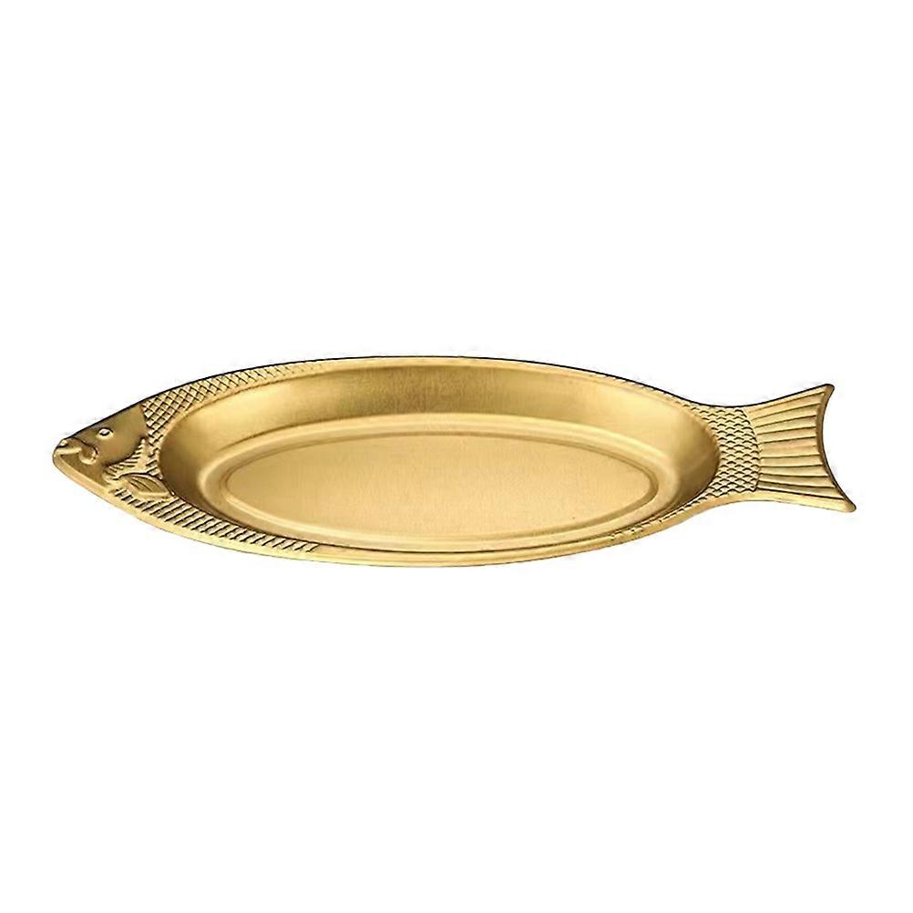 Fish Shaped Plate Stainless Steel Serving Tray for Kitchen Use