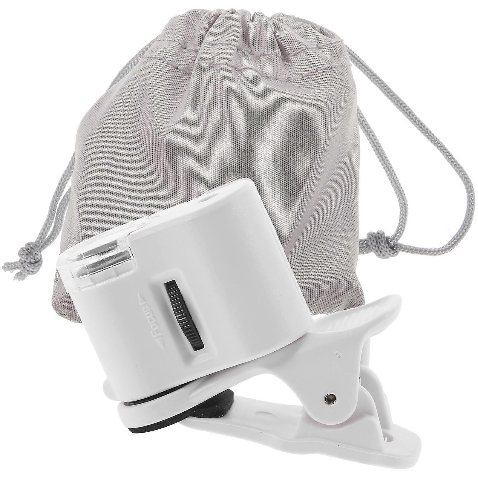 100X Phone Microscope Clip for 4Pcs Mini Portable Magnifier with Bag
