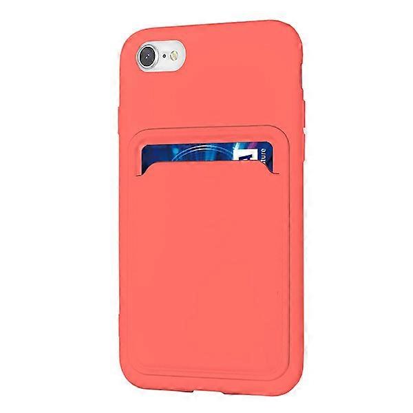 Case with Card Slot - compatible with iPhone 8 APRICOT